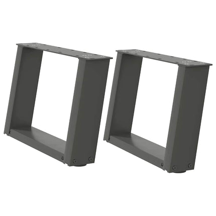 Soffbordsben U-formade 2 st antracit 40x(30-31) cm stål