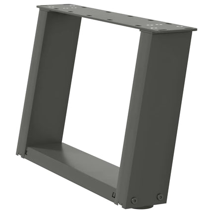 Soffbordsben U-formade 2 st antracit 40x(30-31) cm stål