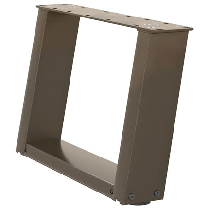 Soffbordsben U-formade 2 st naturstål 40x(30-31) cm stål