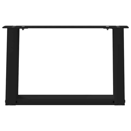 Soffbordsben U-formade 2 st svarta 50x(30-31) cm stål