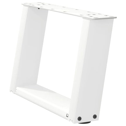 Soffbordsben U-formade 2 st vita 50x(30-31) cm stål