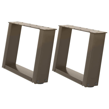 Soffbordsben U-formade 2 st naturstål 50x(30-31) cm stål