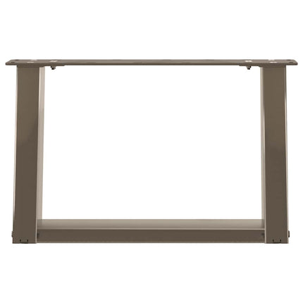Soffbordsben U-formade 2 st naturstål 50x(30-31) cm stål