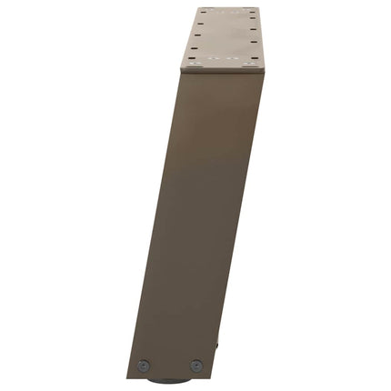 Soffbordsben U-formade 2 st naturstål 60x(30-31) cm stål