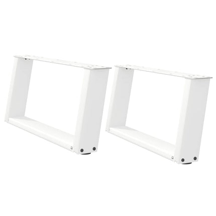 Soffbordsben U-formade 2 st vita 70x(30-31) cm stål