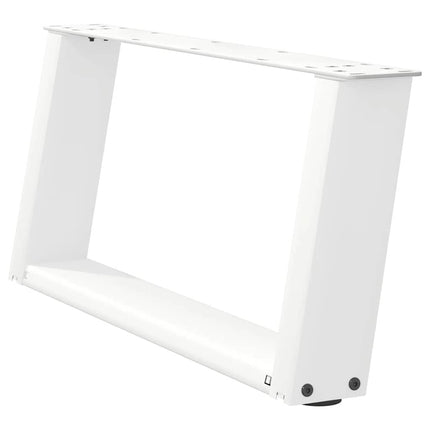 Soffbordsben U-formade 2 st vita 70x(30-31) cm stål