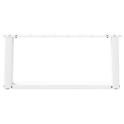 Soffbordsben U-formade 2 st vita 70x(30-31) cm stål