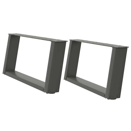Soffbordsben U-formade 2 st antracit 70x(30-31) cm stål