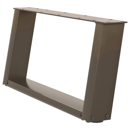 Soffbordsben U-formade 2 st naturstål 70x(30-31) cm stål