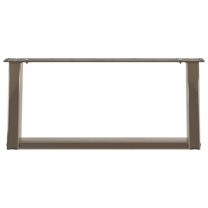 Soffbordsben U-formade 2 st naturstål 70x(30-31) cm stål