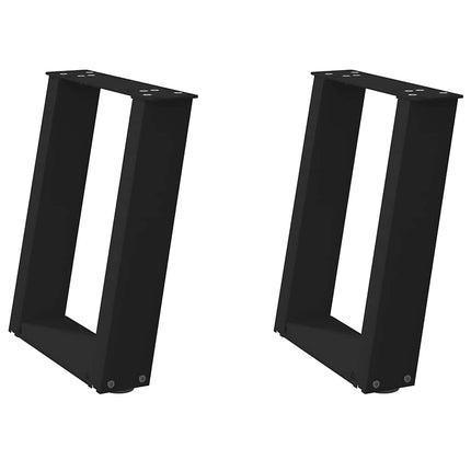 Soffbordsben U-formade 2 st svarta 28x(42-43) cm stål