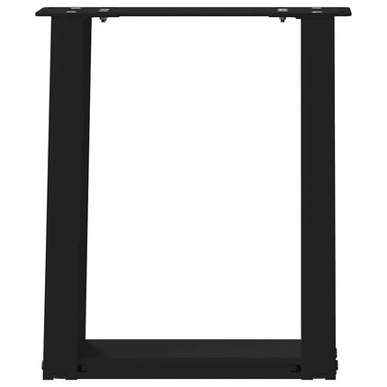 Soffbordsben U-formade 2 st svarta 28x(42-43) cm stål