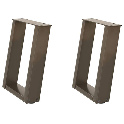 Soffbordsben U-formade 2 st naturstål 28x(42-43) cm stål