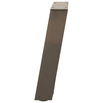 Soffbordsben U-formade 2 st naturstål 28x(42-43) cm stål