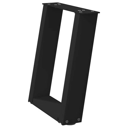 Soffbordsben U-formade 2 st svarta 38x(42-43) cm stål