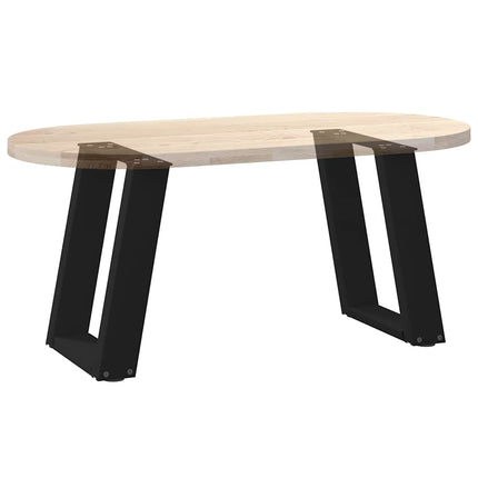 Soffbordsben U-formade 2 st svarta 38x(42-43) cm stål