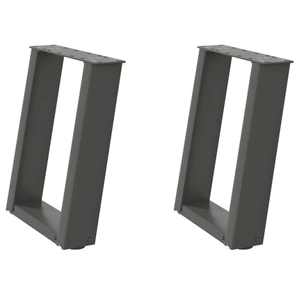 Soffbordsben U-formade 2 st antracit 38x(42-43) cm stål