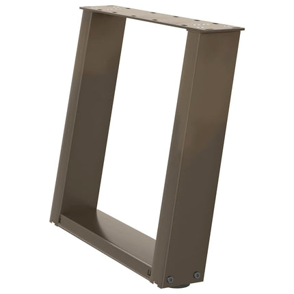 Soffbordsben U-formade 2 st naturstål 50x(42-43) cm stål