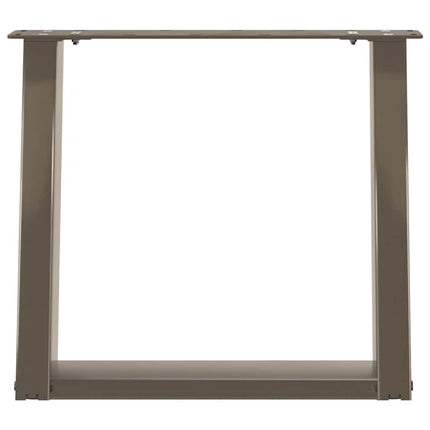 Soffbordsben U-formade 2 st naturstål 50x(42-43) cm stål