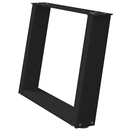 Soffbordsben U-formade 2 st svarta 60x(42-43) cm stål