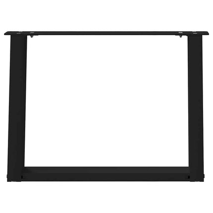Soffbordsben U-formade 2 st svarta 60x(42-43) cm stål