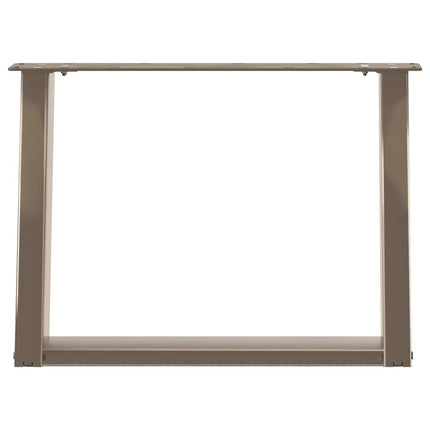 Soffbordsben U-formade 2 st naturstål 60x(42-43) cm stål