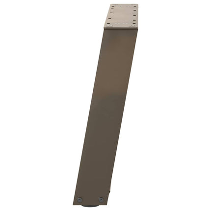 Soffbordsben U-formade 2 st naturstål 60x(42-43) cm stål