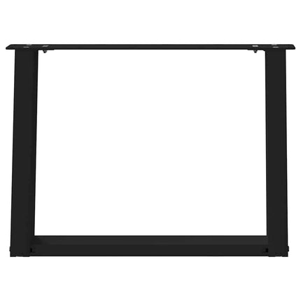 Soffbordsben U-formade 2 st svarta 70x(42-43) cm stål