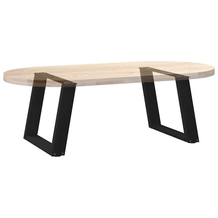 Soffbordsben U-formade 2 st svarta 70x(42-43) cm stål
