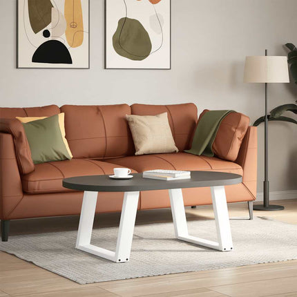 Soffbordsben U-formade 2 st vita 70x(42-43) cm stål