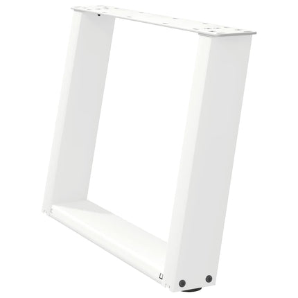Soffbordsben U-formade 2 st vita 70x(42-43) cm stål