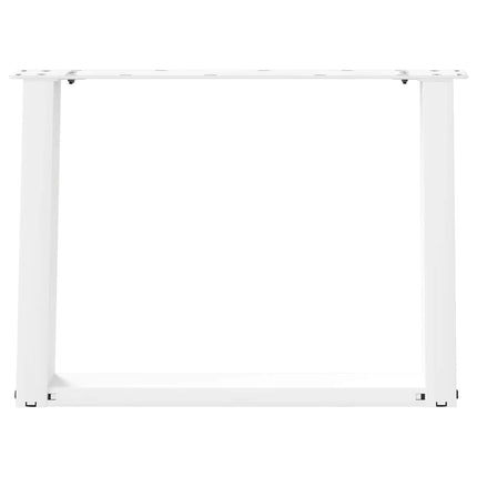 Soffbordsben U-formade 2 st vita 70x(42-43) cm stål