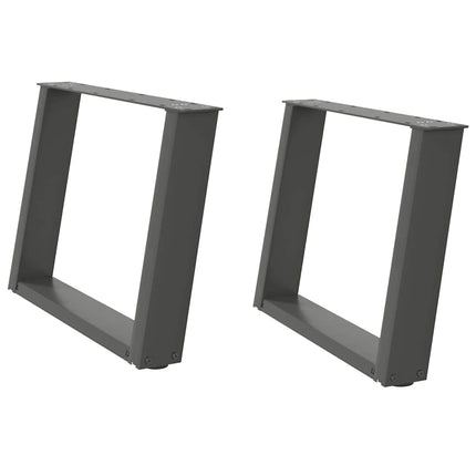 Soffbordsben U-formade 2 st antracit 70x(42-43) cm stål