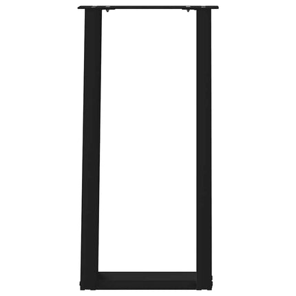 Konsolbordsben U-formade 2 st svarta 28x(72-73) cm stål