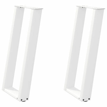 Konsolbordsben U-formade 2 st vita 28x(72-73) cm stål