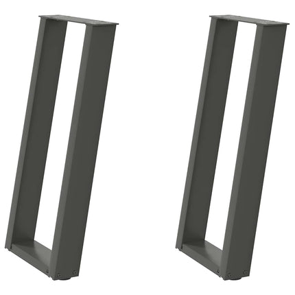 Konsolbordsben U-formade 2 st antracit 28x(72-73) cm stål