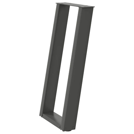 Konsolbordsben U-formade 2 st antracit 28x(72-73) cm stål