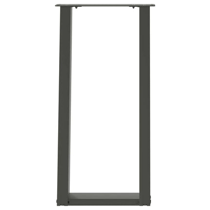 Konsolbordsben U-formade 2 st antracit 28x(72-73) cm stål