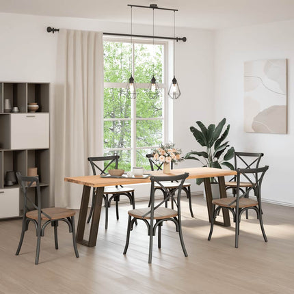 Konsolbordsben U-formade 2 st naturstål 28x(72-73) cm stål