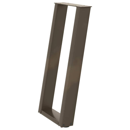 Konsolbordsben U-formade 2 st naturstål 28x(72-73) cm stål