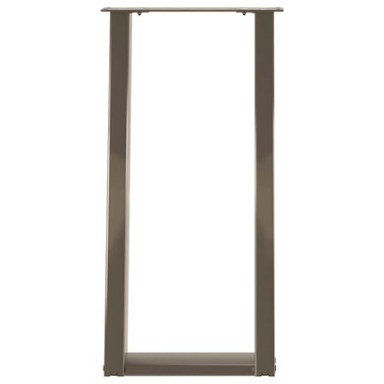 Konsolbordsben U-formade 2 st naturstål 28x(72-73) cm stål