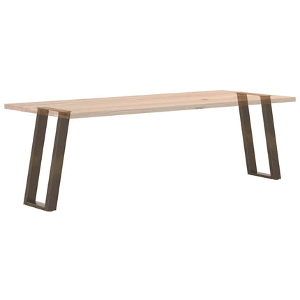 Konsolbordsben U-formade 2 st naturstål 28x(72-73) cm stål