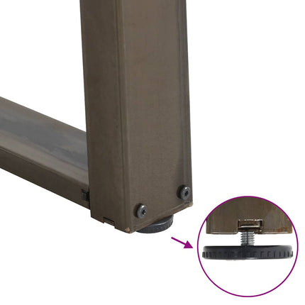 Konsolbordsben U-formade 2 st naturstål 28x(72-73) cm stål