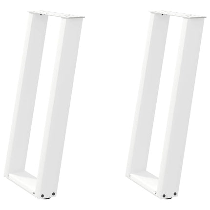 Konsolbordsben U-formade 2 st vita 38x(72-73) cm stål