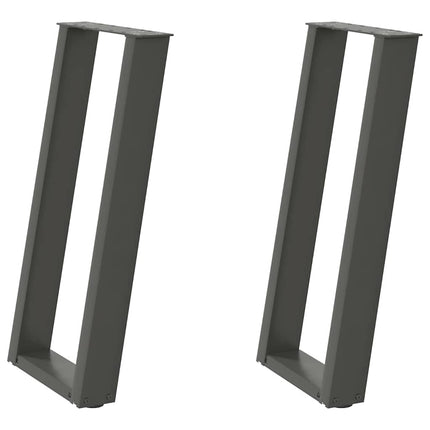 Konsolbordsben U-formade 2 st antracit 38x(72-73) cm stål