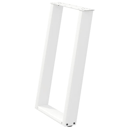 Matbordsben U-formade 2 st vita 50x(72-73) cm stål