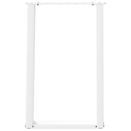 Matbordsben U-formade 2 st vita 50x(72-73) cm stål