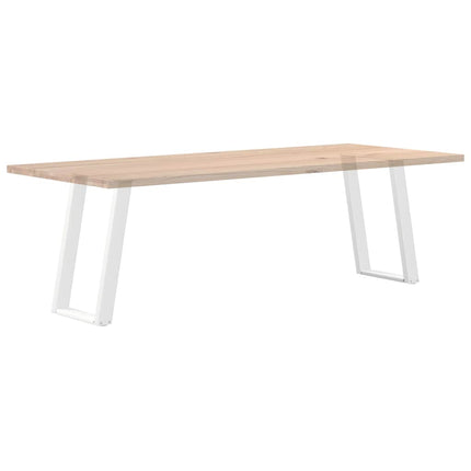Matbordsben U-formade 2 st vita 50x(72-73) cm stål