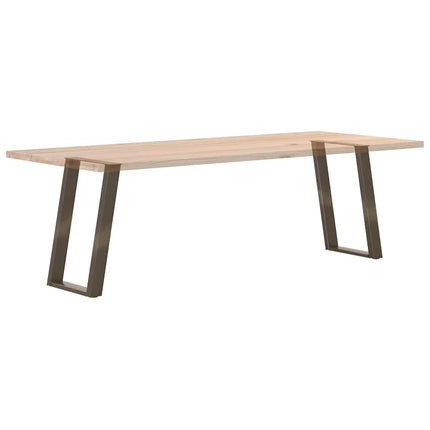 Matbordsben U-formade 2 st naturstål 50x(72-73) cm stål