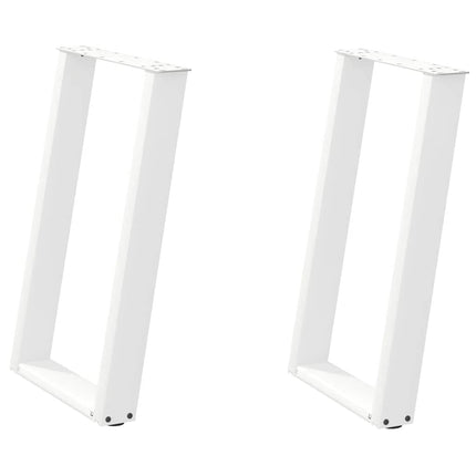 Matbordsben U-formade 2 st vita 60x(72-73) cm stål